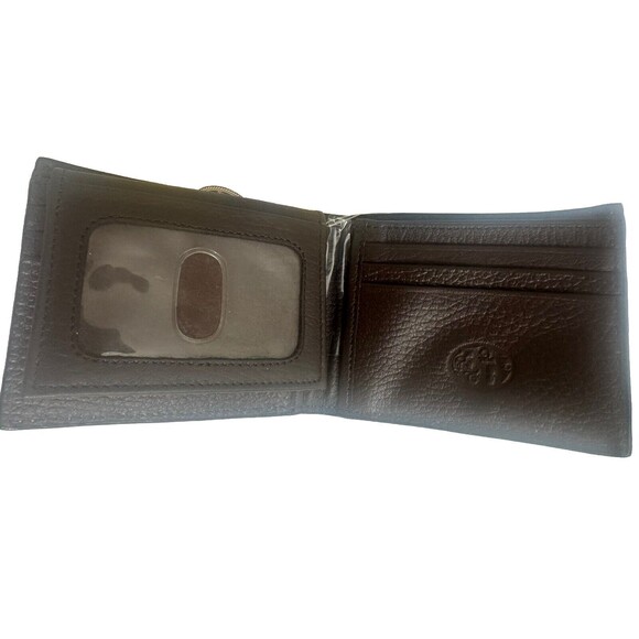 3D Men's Belt Bifold Tooled Aztec Wallet, Brown New - Picture 6 of 9